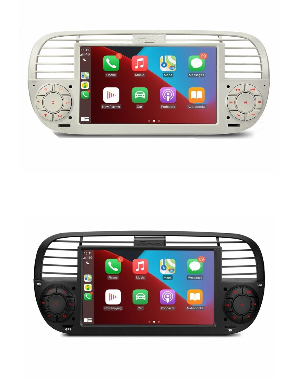 CAR TABLET Per Fiat 500 autoradio Android 12 wi-fi GPS 7 Bluetooh Carplay  e android auto integrato wi-fi - Estock 1 Speed